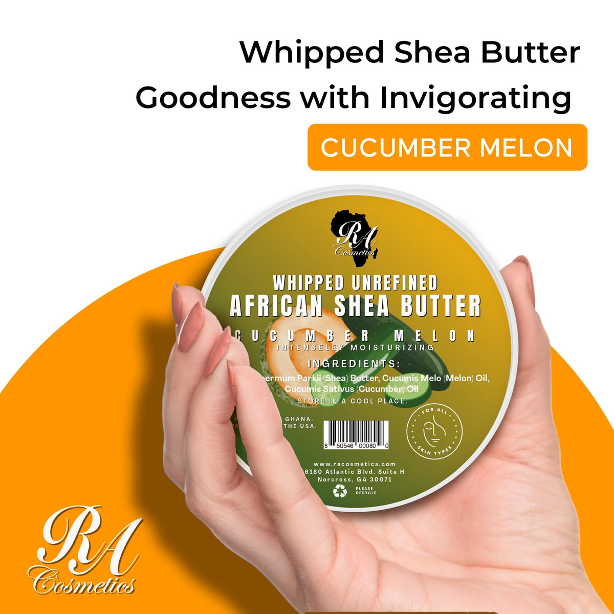 RA COSMETICS close-up whipped texture showing creamy spreadability