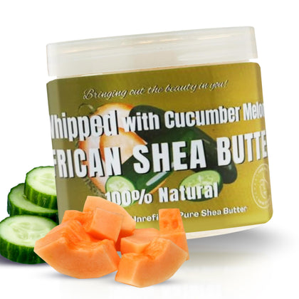 RA COSMETICS jar front view showing whipped shea butter and benefits