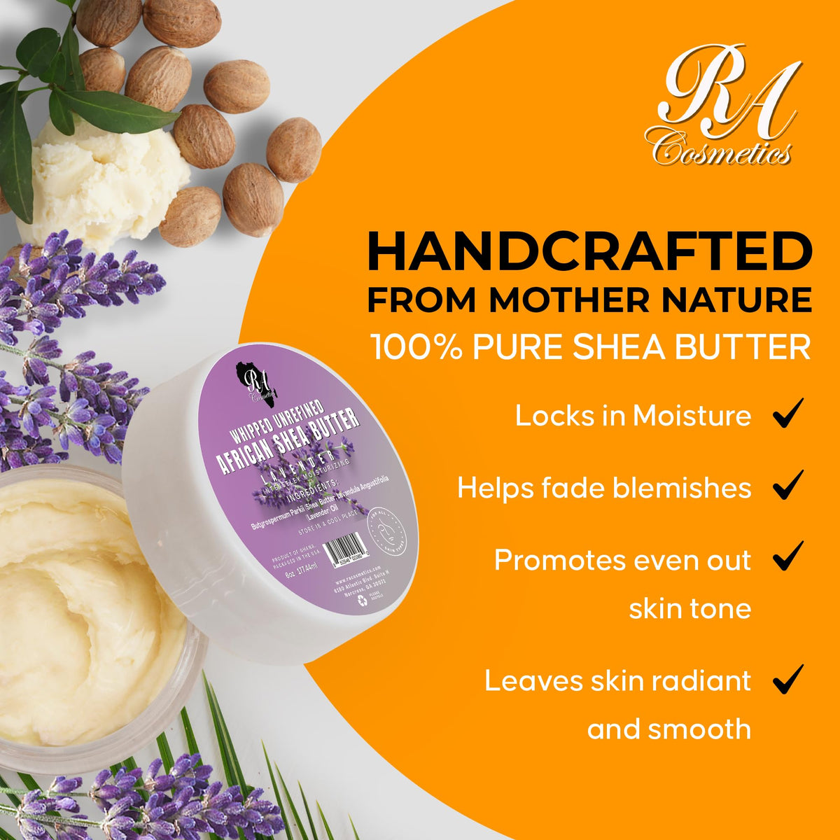 RA COSMETICS being scooped into hand for application delivering quick hydration benefit