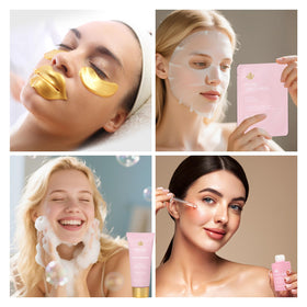 RA ROSA ACCA closeup of body and face bottles emphasizing nourishing textures