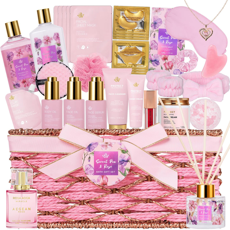 RA ROSA ACCA front packaging view showing full spa set and gift-ready look