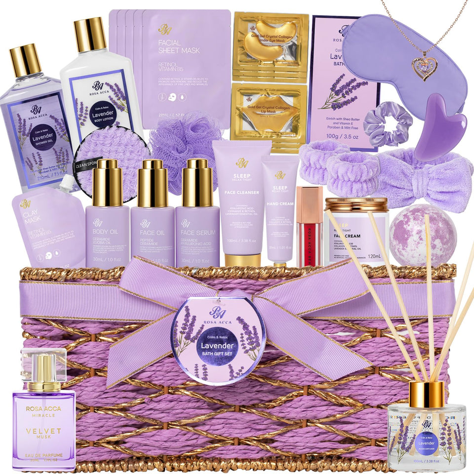 RA ROSA ACCA front packaging showing full 35-piece set and lavender scent benefit
