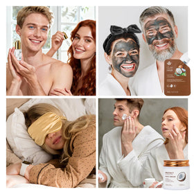 RA ROSA ACCA sheet masks and under-eye patches laid out to show targeted facial treatments