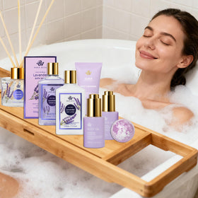 RA ROSA ACCA spa accessories laid out including gua sha and silk mask for pampering
