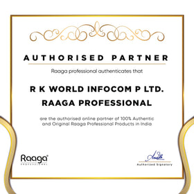 Raaga Professional label close-up highlighting milk extract benefits