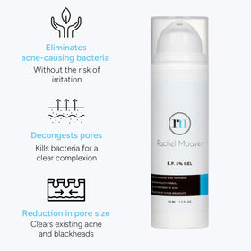 Rachel Moayer Skincare application on jawline demonstrating targeted blemish care