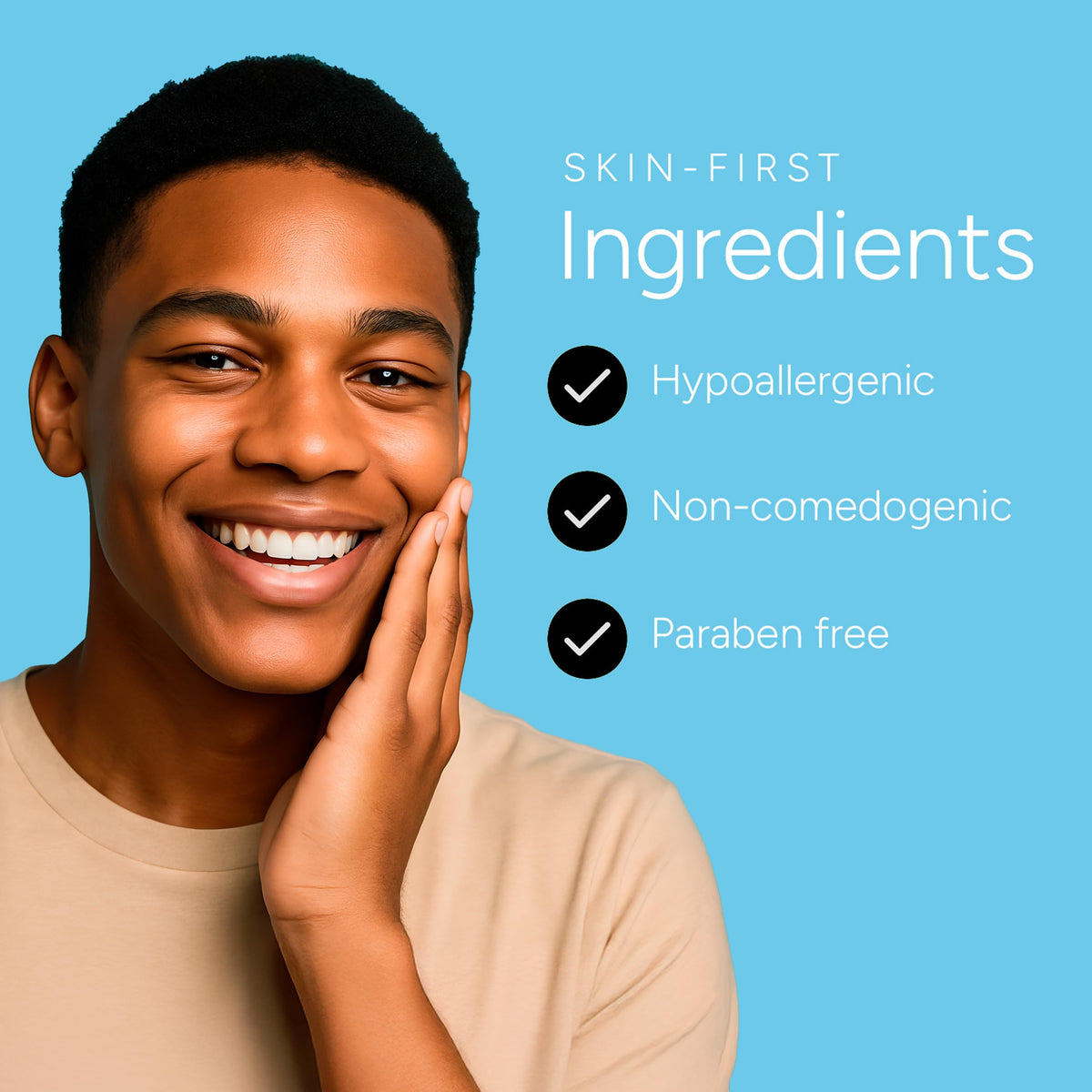 Rachel Moayer Skincare label close-up showing key ingredients and clear usage info