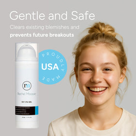 Rachel Moayer Skincare tube in hand showing compact size and travel-friendly benefit