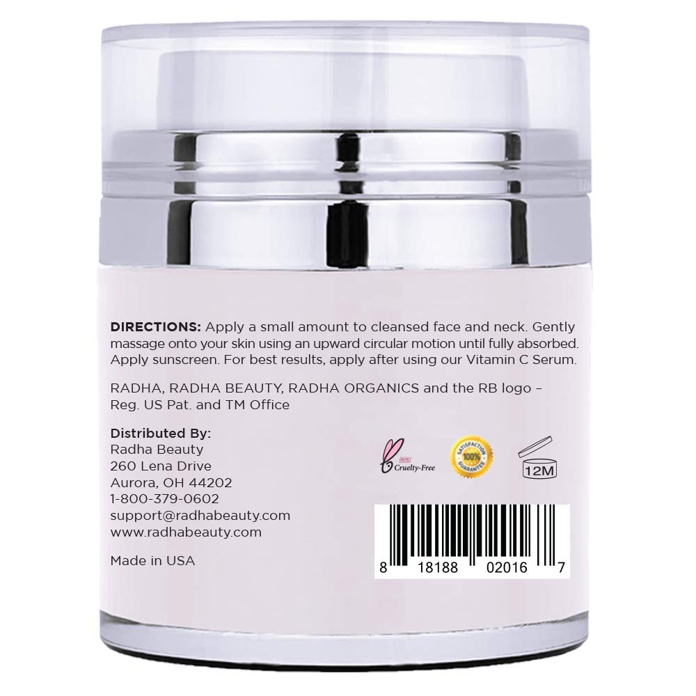 Radha Beauty applying cream on hand demonstrating smooth hydration benefit