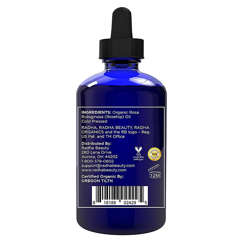 Radha Beauty oil drops on skin demonstrating lightweight absorption