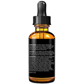 Radha Beauty label close-up reading active ingredients for ingredient transparency