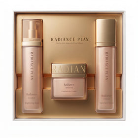 Radiance Plan front packaging showing full 3-step system and benefits