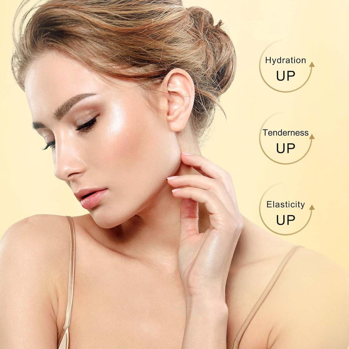 RadiantRise eye cream jar close-up revealing targeted delicate-area care