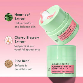 Rael applied on hand melting into oil to dissolve makeup effectively