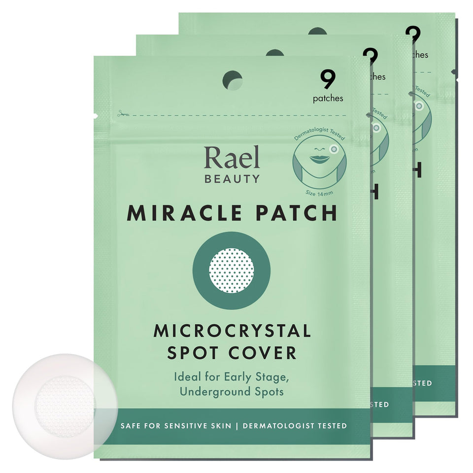 Rael front packaging showing product and count, practical blemish care