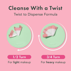 Rael removing waterproof makeup from skin illustrating deep cleansing action