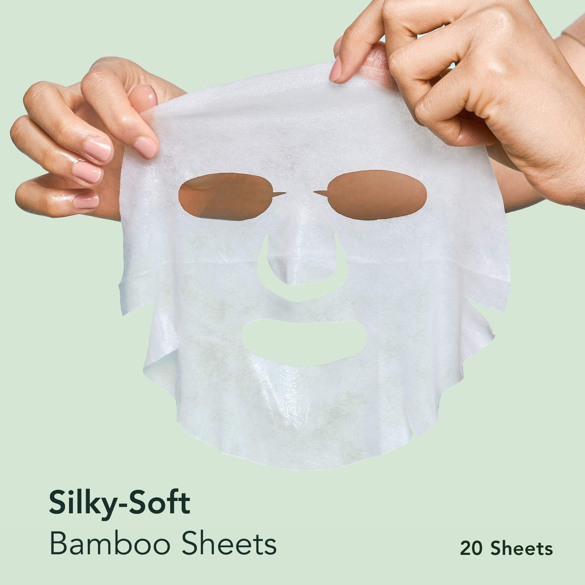 Rael close-up of one unopened sheet mask package highlighting texture