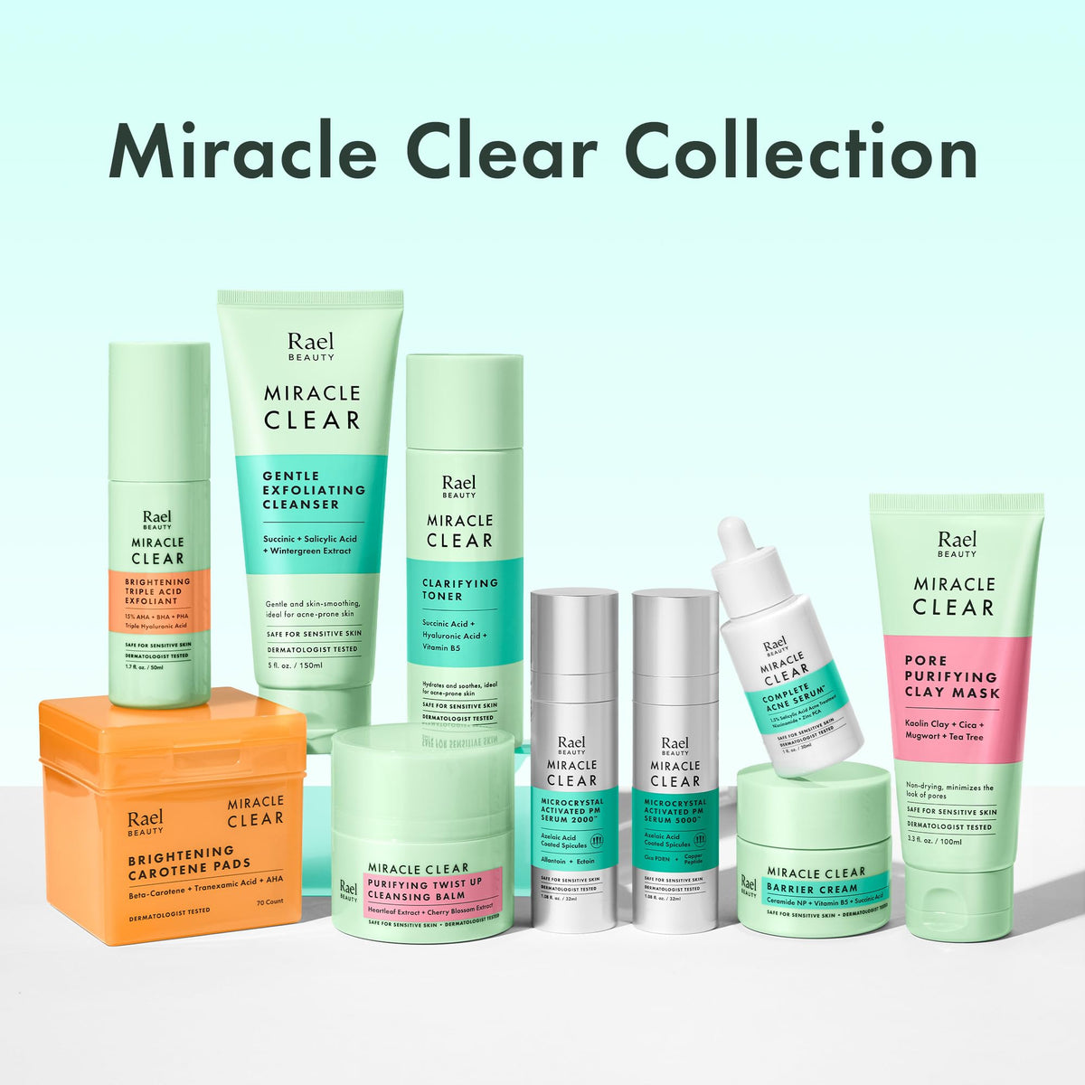 Rael skin after rinse showing smoother-looking skin and hydrated appearance