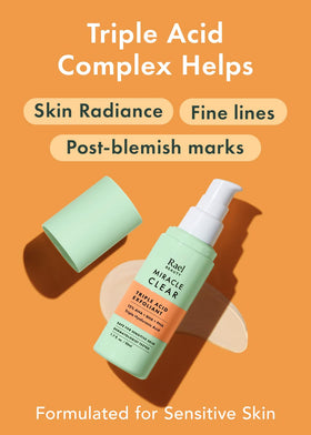 Rael dispensing gel-serum from pump demonstrating easy application benefit