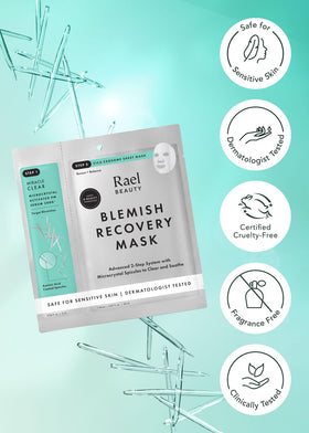 Rael nighttime routine lifestyle scene illustrating PM skincare use