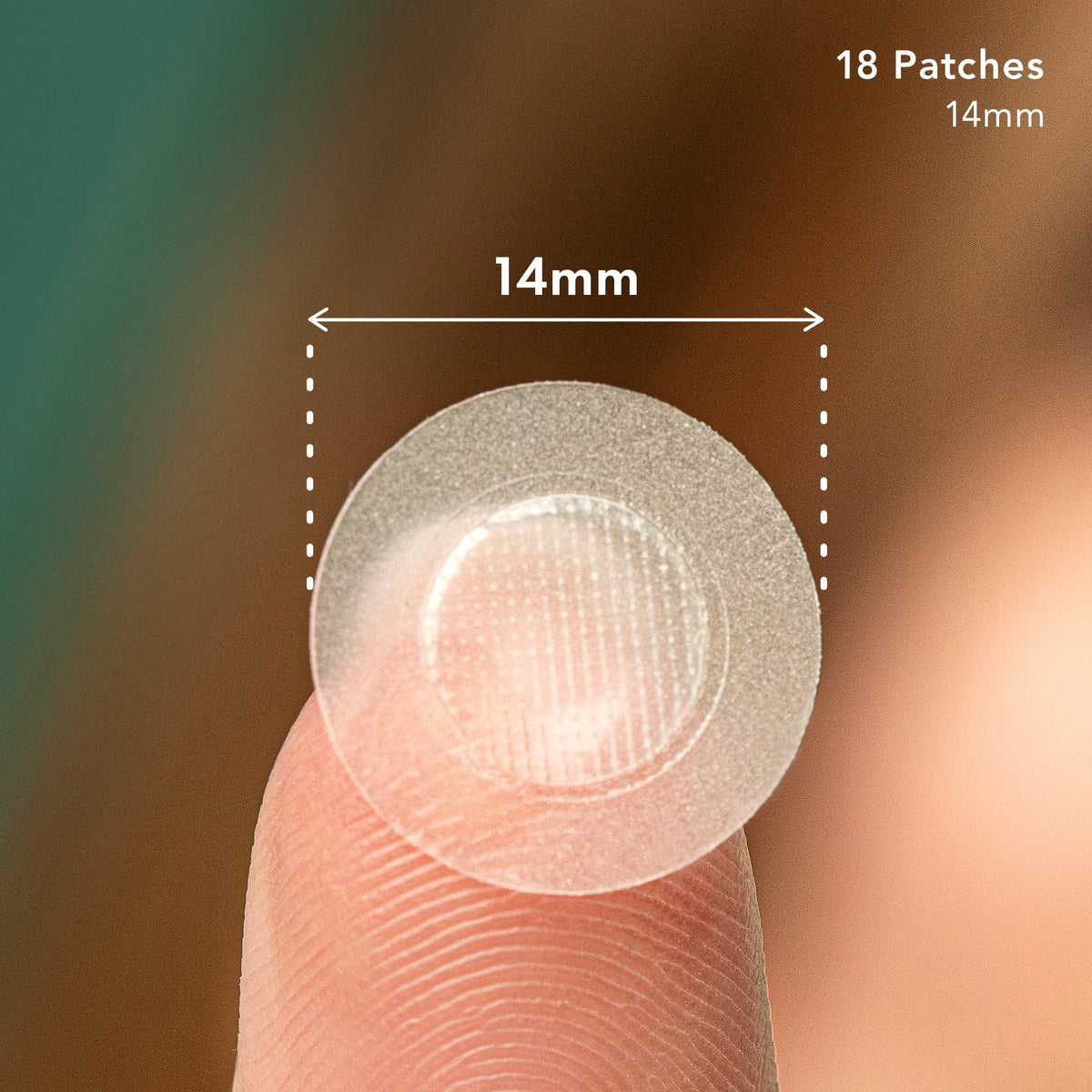 Rael close-up texture of hydrocolloid patch highlighting microcrystal surface for absorption