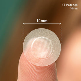 Rael close-up texture of hydrocolloid patch highlighting microcrystal surface for absorption