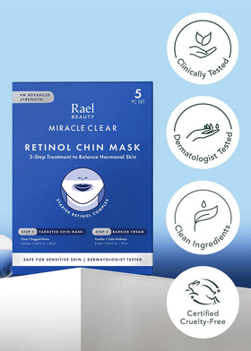 Rael products next to bathroom mirror showing daily use