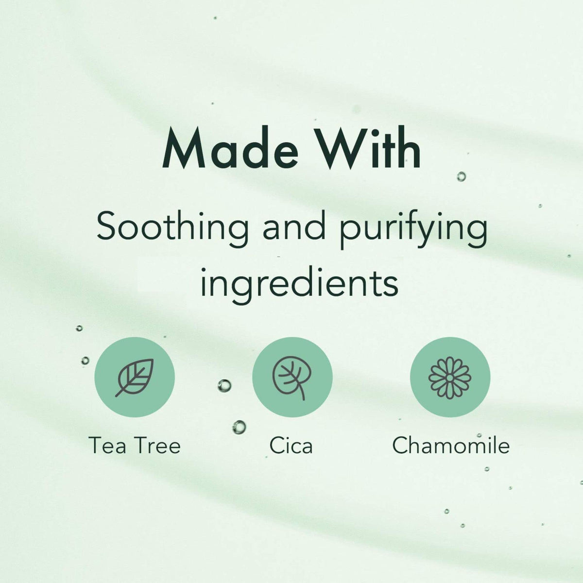 Rael mask worn on face demonstrating even coverage and calming effect