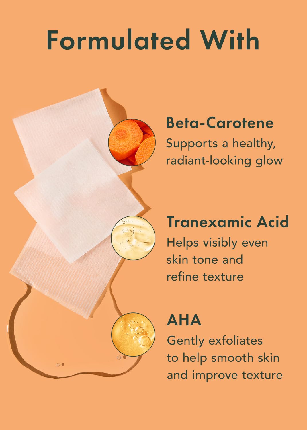Rael gel side close-up showing serum-infused pad for targeted hydration