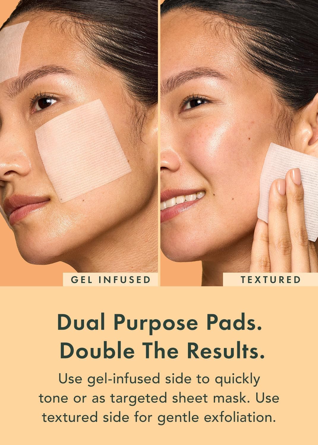 Rael textured side close-up showing gentle exfoliation surface for smoother skin