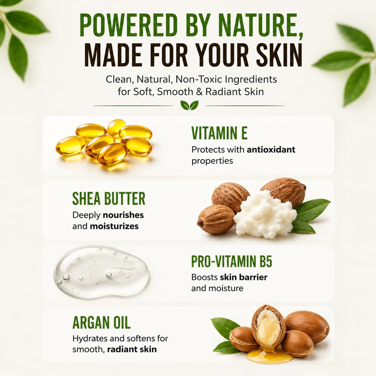 RaGaNaturals applied to hands illustrating immediate softening benefit