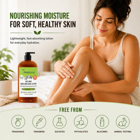 RaGaNaturals lotion texture close-up showing creamy, fast-absorbing finish