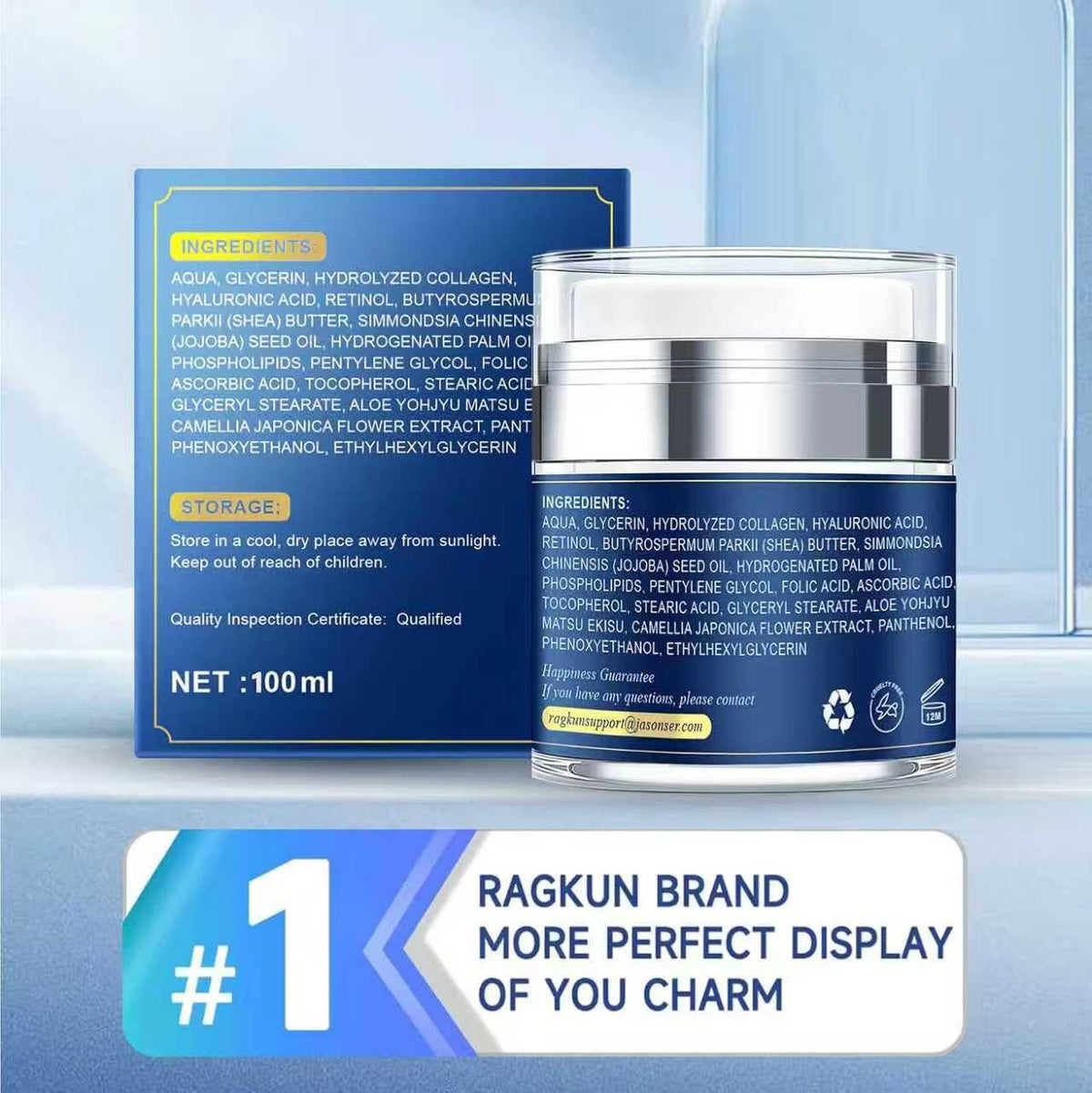 Ragkun before and after illustration depicting improved skin texture and visible smoothing
