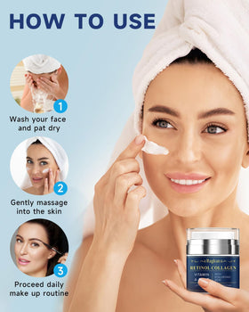 Ragkun cream applied to neck illustrating firming effect and easy massage application