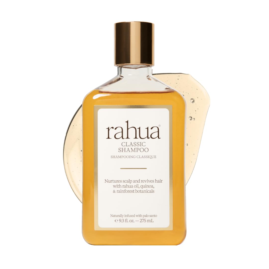 Rahua Classic Shampoo front bottle showing clean-label benefits