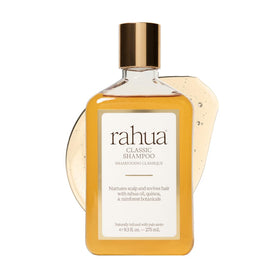 Rahua Classic Shampoo front bottle showing clean-label benefits