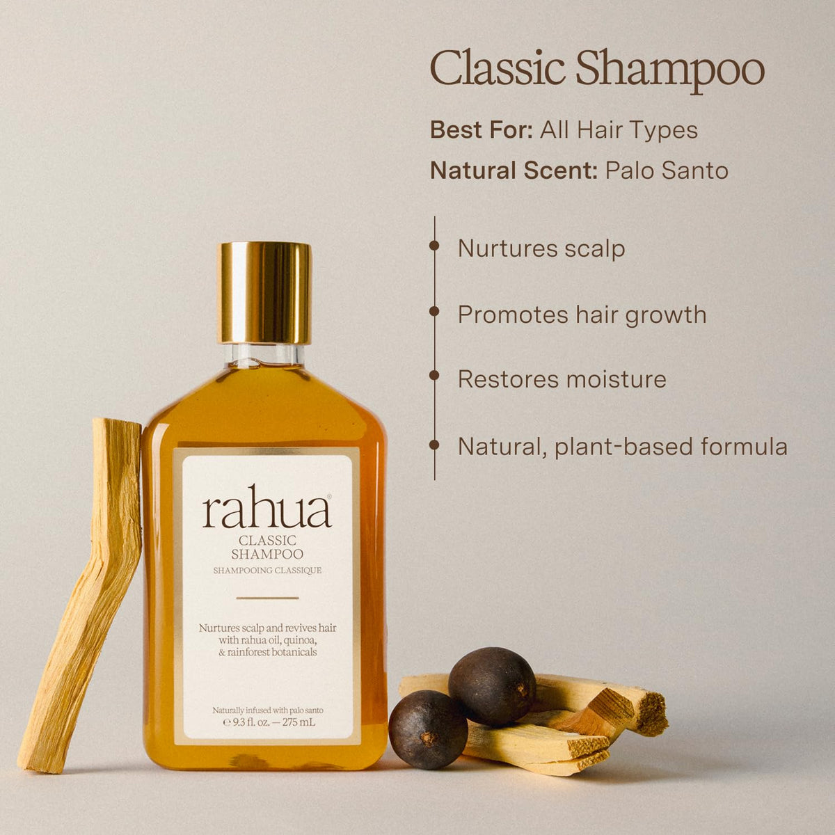 Rahua Classic Shampoo pouring texture demonstrating creamy lather
