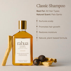 Rahua Classic Shampoo pouring texture demonstrating creamy lather