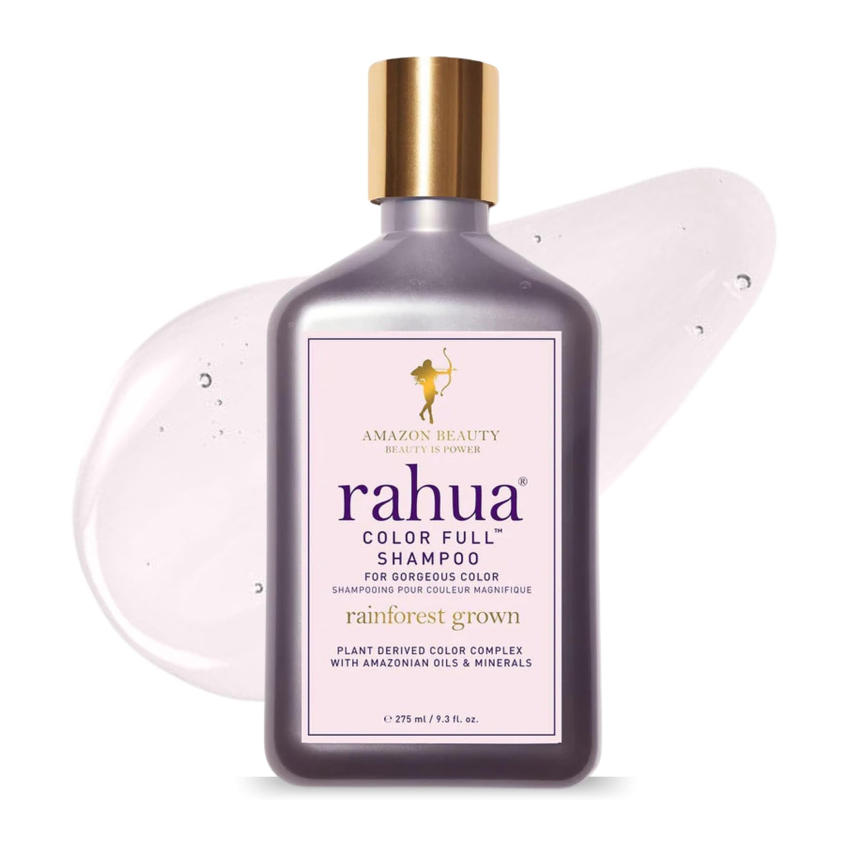 Rahua front bottle showing label and purple shampoo - clear color protection benefit