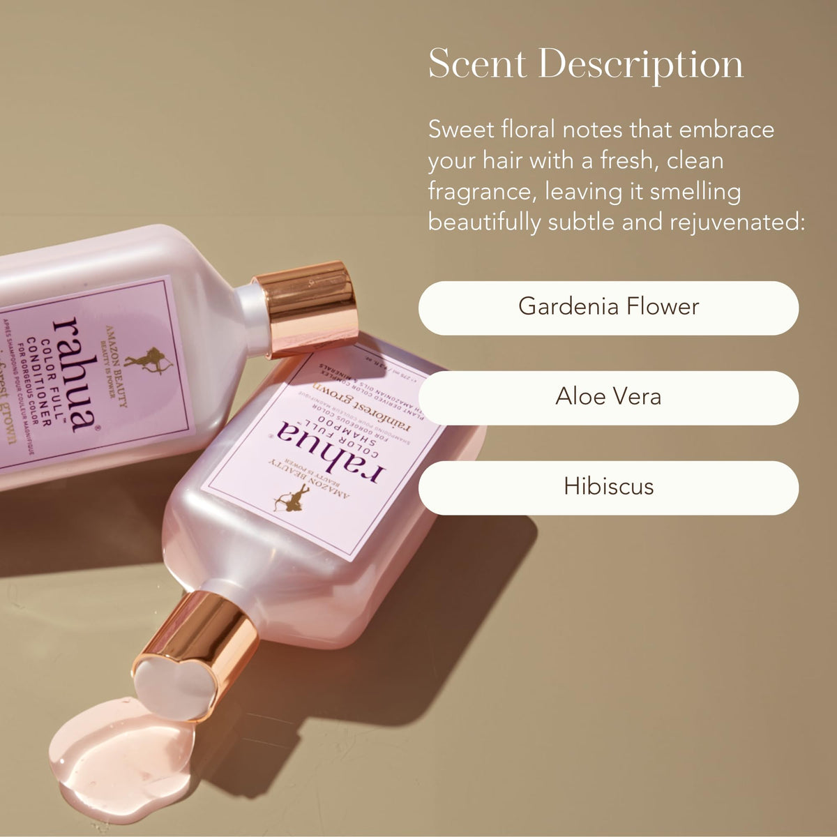 Rahua shampoo in shower with lather demonstrating gentle cleanse and tonality control