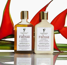 Rahua-treated color hair showing shine and maintained vibrancy