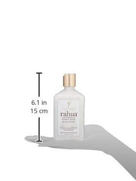 Rahua conditioner in spa setting suggesting calming lavender eucalyptus scent