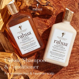 Rahua product with palo santo and botanicals demonstrating scent source