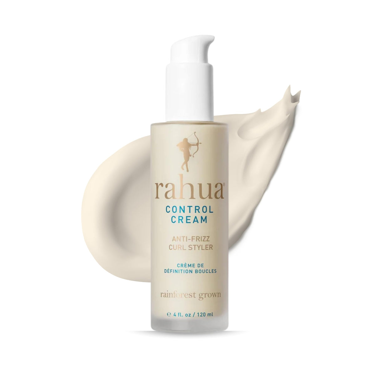 Rahua control cream front bottle showing label and 4 fl oz size benefit shine