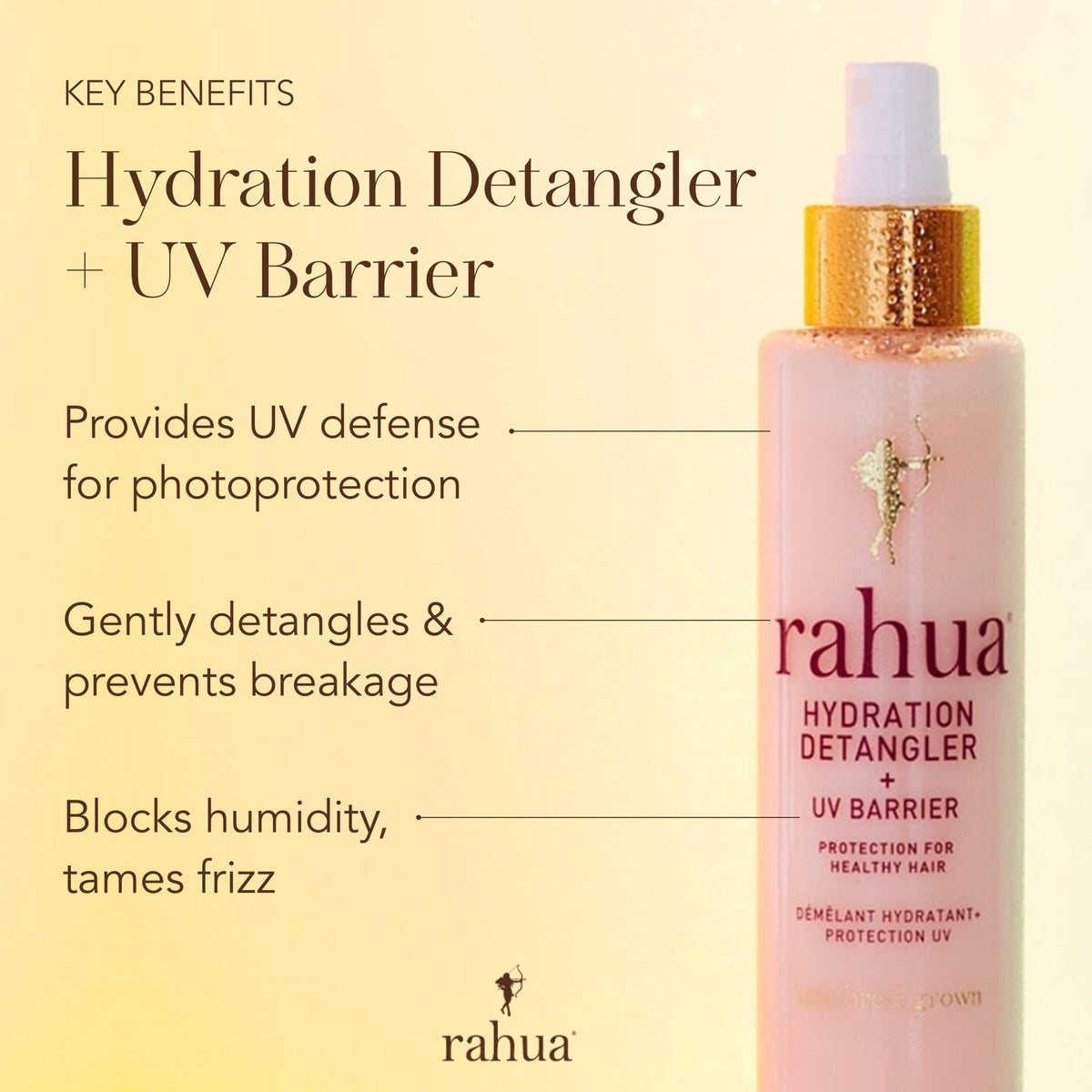 Rahua spray mist action dispersing fine mist for even coverage and easy brush-through