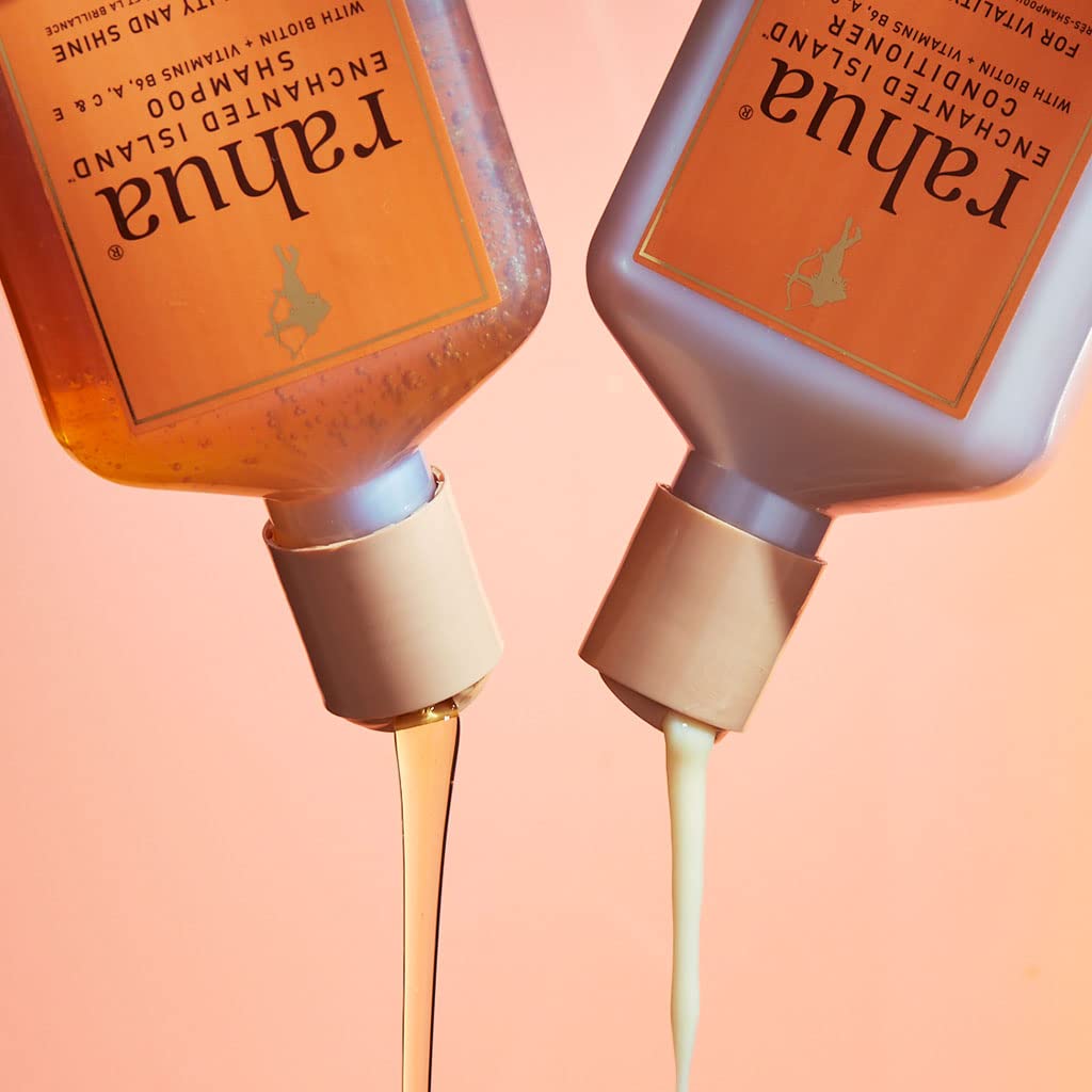 Rahua label close-up with ingredient list to emphasize clean, plant-based formulation