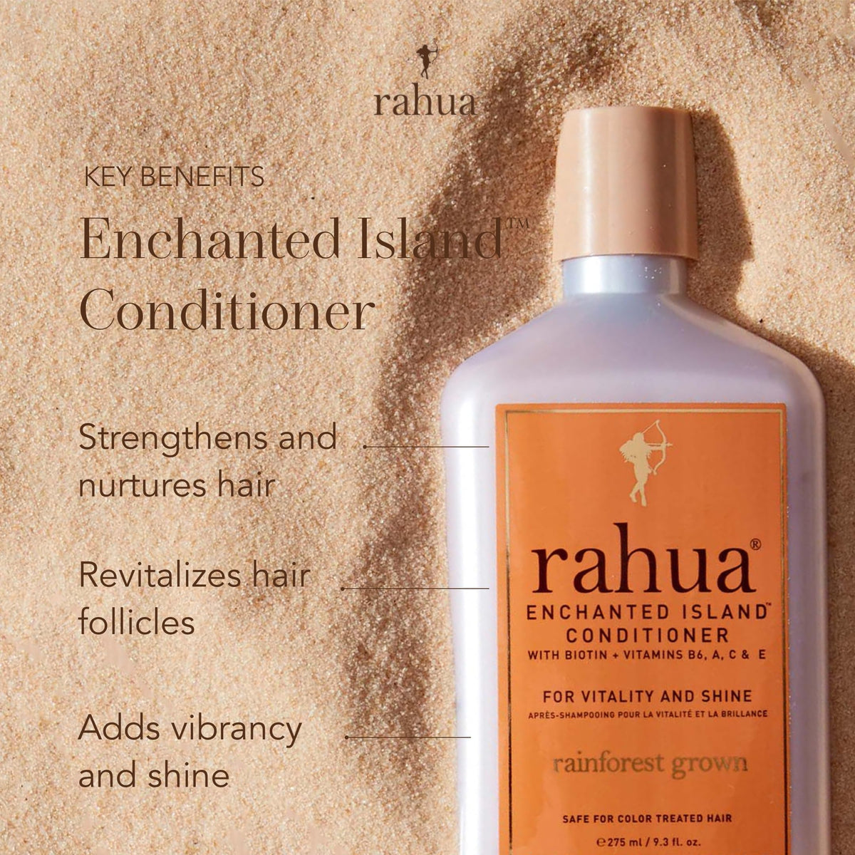 Rahua creamy conditioner texture on hand demonstrating rich hydration and smoothness