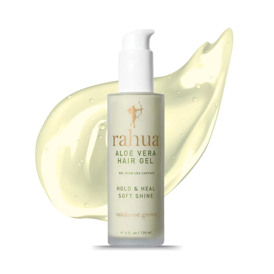 Rahua front packaging aloe gel showing clean branding and sustainable message