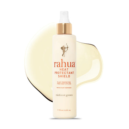 Rahua front packaging showing heat protectant bottle and branding for clean styling