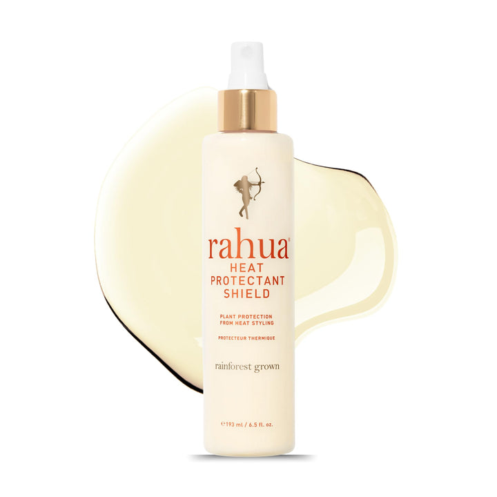 Rahua front packaging showing heat protectant bottle and branding for clean styling
